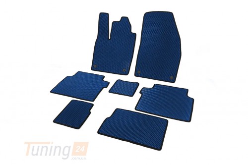 EVA Автомобильные коврики в салон EVA для Volkswagen ID.6 2021+ (3 ряда) Синие - Картинка 2