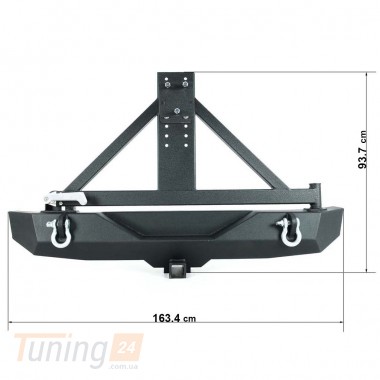more 4x4 Задній бампер с креплением под запаску на Jeep Wrangler (JK) 2007-2016 - Зображення 4