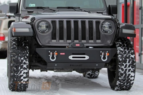 more 4x4 Силовий передній бампер короткий на Jeep Wrangler (JL) 2018+ - Зображення 1