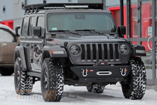 more 4x4 Силовий передній бампер короткий на Jeep Wrangler (JL) 2018+ - Зображення 2