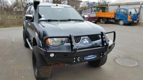 more 4x4 Силовий передній бампер с кенгурятником на Mitsubishi L200 4 2012-2015 - Зображення 2