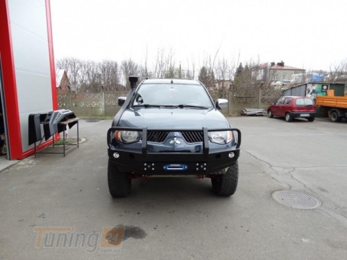 more 4x4 Силовий передній бампер с кенгурятником на Mitsubishi L200 4 2012-2015 - Зображення 3