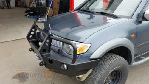 more 4x4 Силовий передній бампер с кенгурятником на Mitsubishi L200 4 2012-2015 - Зображення 5