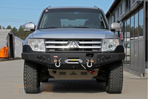 more 4x4 Силовий передній бампер на Mitsubishi Pajero 4 IV V80 2006-2014  - Зображення 2