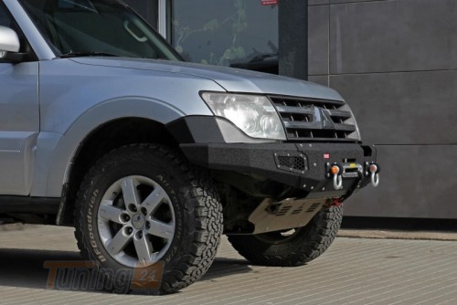 more 4x4 Силовий передній бампер на Mitsubishi Pajero 4 IV V80 2006-2014  - Зображення 4