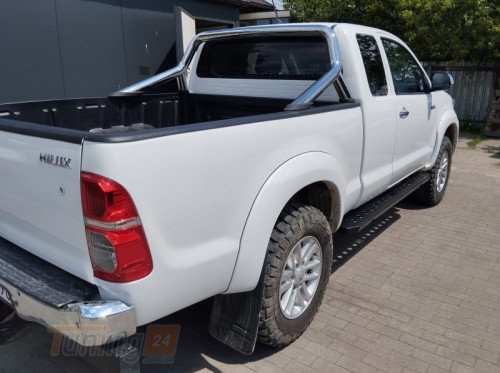 more 4x4 Бічні силові пороги на Toyota Hilux VIGO 2011-2015 (1,5 кабина) - Зображення 4