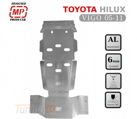 more 4x4 Комплект защит днища на Toyota Hilux VIGO 2011-2015 - Зображення 6