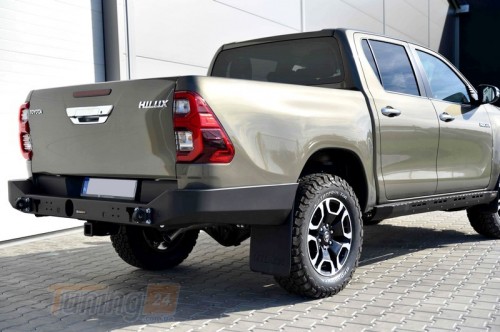 more 4x4 Задній силовий бампер V2 на Toyota Hilux 2019+ (довгі бока, без ламп) - Зображення 4