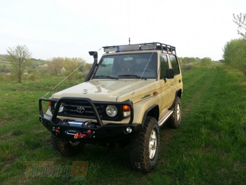 more 4x4 Передний силовой бампер с защитной дугой на Toyota Land Cruiser HZJ 71 1984-2006 - Картинка 1