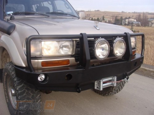 more 4x4 Передний силовой бампер с защитной дугой на Toyota Land Cruiser 80/J80 1990-1998 - Картинка 3