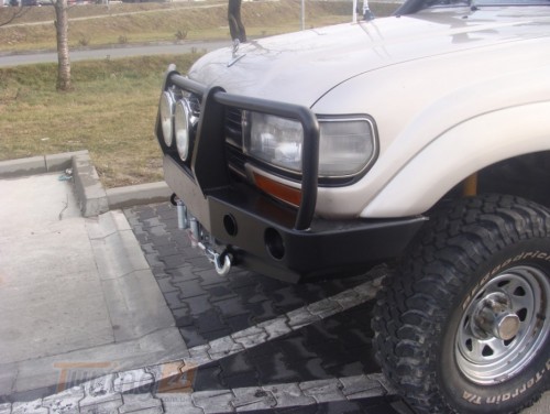 more 4x4 Передний силовой бампер с защитной дугой на Toyota Land Cruiser 80/J80 1990-1998 - Картинка 5