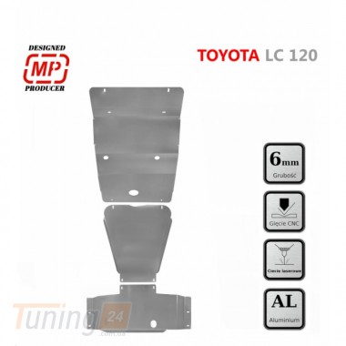 more 4x4 Комплект защит днища на Toyota Land Cruiser Prado J120, 125 2002-2009 (ДИЗЕЛЬ) - Картинка 5