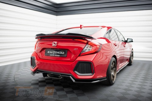 Maxton Design Накладка на спойлер багажника для Honda Civic Mk10 2017-2020 версия SI 3D тюнинг - Картинка 3