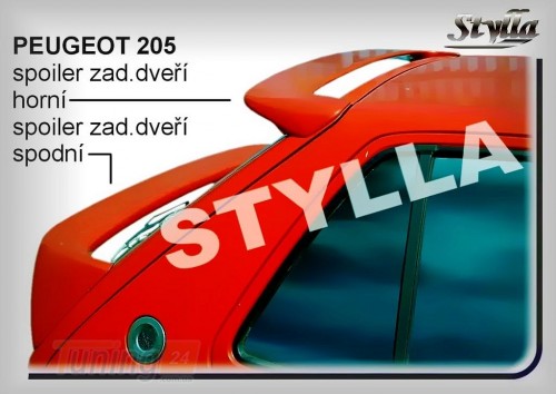 Stylla Спойлер задний на ляду для Peugeot 205 1983-1996 3/5 дверей верхний - Картинка 1