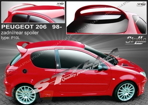 Stylla Спойлер задний на ляду для Peugeot 206 Hatchback 1998-2010 3/5 дверей высокий - Картинка 1