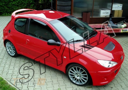 Stylla Спойлер задний на ляду для Peugeot 206 Hatchback 1998-2010 3/5 дверей высокий - Картинка 3