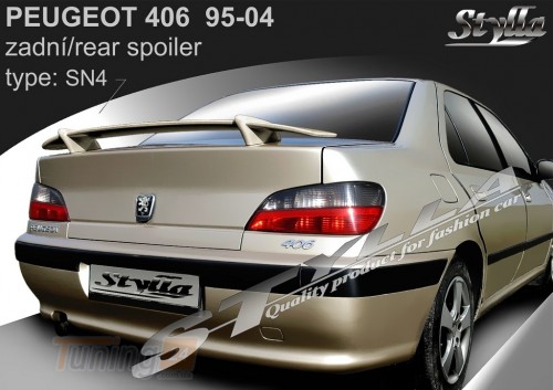 Stylla Спойлер задний на багажник для Peugeot 406 Sedan 1995-2004 на ножках вариант 1 - Картинка 1