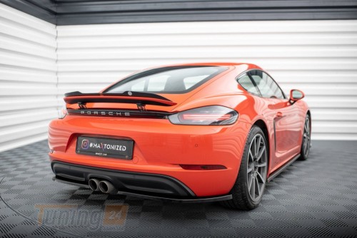 Maxton Design Накладка на спойлер багажника для Porsche 718 Cayman 982C 2016+ стандарт версия - Картинка 2