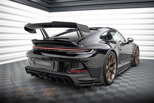 Maxton Design Накладка на спойлер багажника для Porsche 911 (992) 2021+ версия GT3 верхний - Картинка 4