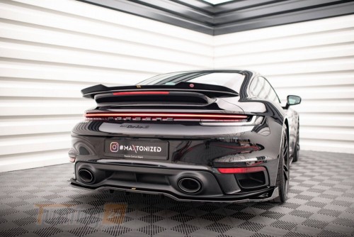 Maxton Design Накладка на спойлер багажника для Porsche 911 (992) 2020+ версия Turbo S - Картинка 3