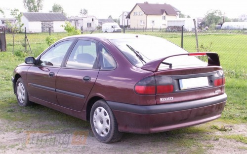 AOM Tuning Спойлер задний на багажник для Renault Laguna 1 Hatchback 1994-2001 высокий без стоп сигнала - Картинка 4