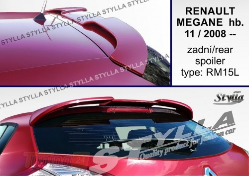 Stylla Спойлер задній на ляду для Renault Megane Hatchback 2008-2016 - Зображення 1