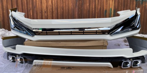 Cixtai Накладки на передний и задний бампер Modelista для TOYOTA LAND CRUISER PRADO 150 2018+ - Картинка 3