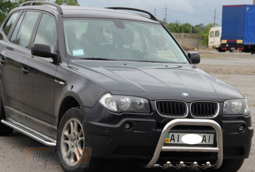 ST-Line Кенгурятник защита переднего бампера на BMW X3 E83 2004-2006 (F2-01) - Картинка 2