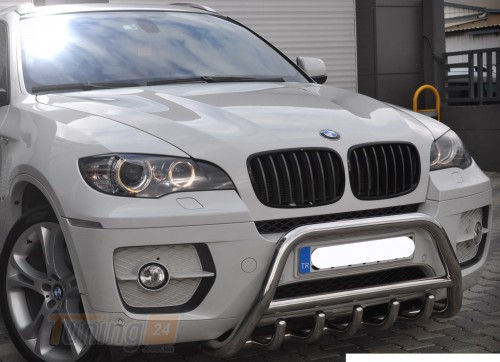 ST-Line Кенгурятник защита переднего бампера на BMW X6 E71/72 2006-2013 (F1-03) - Картинка 2