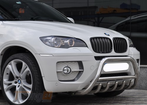 ST-Line Кенгурятник захист переднього бампера на BMW X6 E71/72 2006-2013 (F1-03) - Зображення 4