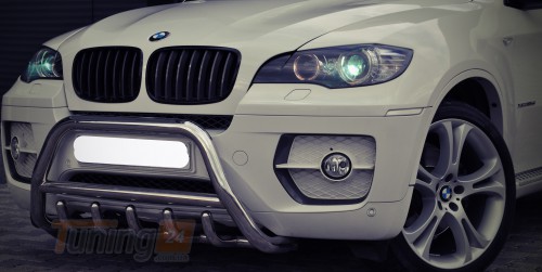 ST-Line Кенгурятник защита переднего бампера на BMW X6 E71/72 2006-2013 (F1-03) - Картинка 6