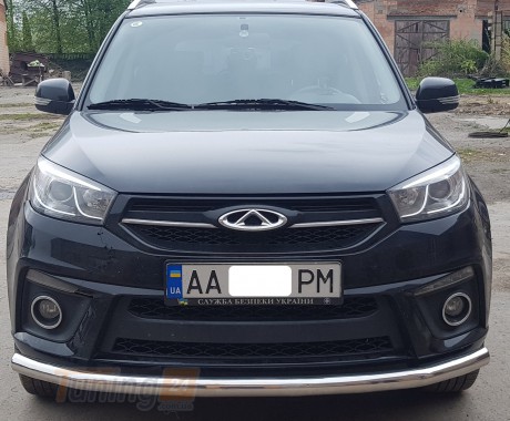 ST-Line Дуга одинарная защита переднего бампера ус на CHERY TIGGO 3 2014+ (F3-05) - Картинка 1