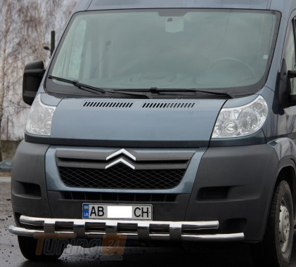 ST-Line Дуга с клыками переднего бампера на CITROEN JUMPER 2014+ (F3-12) - Картинка 2