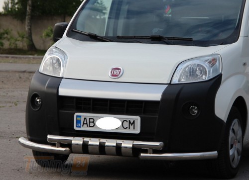 ST-Line Дуга подвійний захист переднього бампера на FIAT FIORINO 2008 (F3-34) - Зображення 2