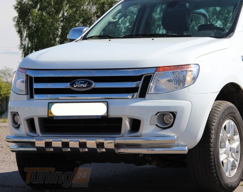 ST-Line Дуга с зубами защита переднего бампера ус на FORD RANGER 2012-2015 (F3-12) - Картинка 2