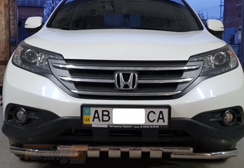 ST-Line Дуга переднего бампера ус на HONDA CR-V 2012-2016 (F3-08) - Картинка 1