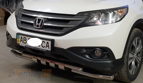 ST-Line Дуга переднього бампера вус на HONDA CR-V 2012-2016 (F3-08) - Зображення 2