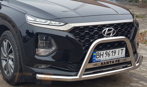 ST-Line Дуга переднего бампера ус на HYUNDAI SANTA FE 4 2018+ (F3-37) - Картинка 2