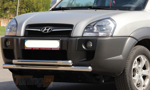 ST-Line Дуга двойная защита переднего бампера на HYUNDAI TUCSON 2 (IX35) 2009-2013 (F3-10) - Картинка 3