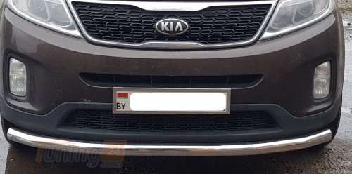 ST-Line Дуга одинарная защита переднего бампера ус на KIA SORENTO 2012-2014 (F3-05) - Картинка 1