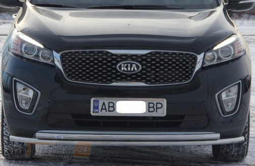 ST-Line Дуга двойная защита переднего бампера на KIA SORENTO 2015+ (F3-10) - Картинка 1