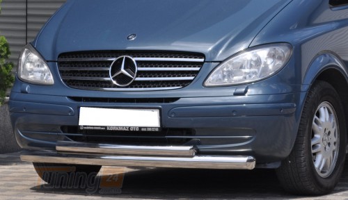 ST-Line Дуга двойная защита переднего бампера на MERCEDES-BENZ VITO (VIANO) W639 2003-2010 (F3-10) - Картинка 3