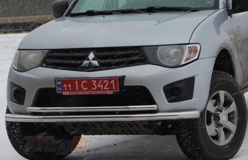 ST-Line Дуга подвійний захист переднього бампера на MITSUBISHI L200 4 2006-2012 (F3-10) - Зображення 3