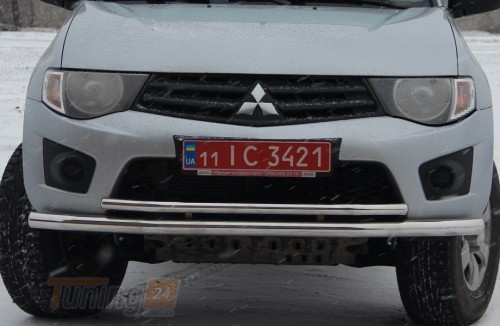 ST-Line Дуга двойная защита переднего бампера на MITSUBISHI L200 4 2006-2012 (F3-10) - Картинка 4