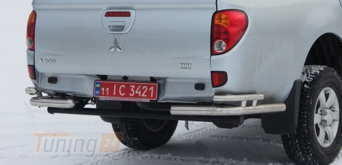 ST-Line Задня захист бампера Кути подвійні на MITSUBISHI L200 4 2006-2012 (B1-12) - Зображення 2