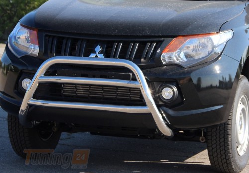 ST-Line Кенгурятник без защиты картера Защита переднего бампера на MITSUBISHI L200 5 2015-2018 (F1-16) - Картинка 2