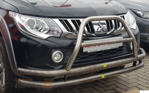 ST-Line Дуга подвійна переднього бампера кенгурятник з вусом на MITSUBISHI L200 5 2015-2018 (F3-43) - Зображення 3