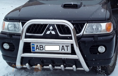 ST-Line Кенгурятник высокий защита переднего бампера на MITSUBISHI PAJERO SPORT 1996-2008 (F1-50) - Картинка 4