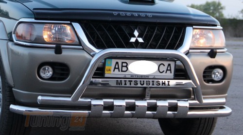 ST-Line Дуга переднего бампера ус на MITSUBISHI PAJERO SPORT 1996-2008 (F3-13) - Картинка 2