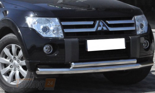 ST-Line Дуга подвійний захист переднього бампера на MITSUBISHI PAJERO Wagon 4 2006-2014 (F3-10) - Зображення 4